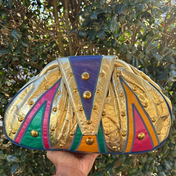 Vintage Samir Gold and Multicolor Bag - Picture 1 of 15